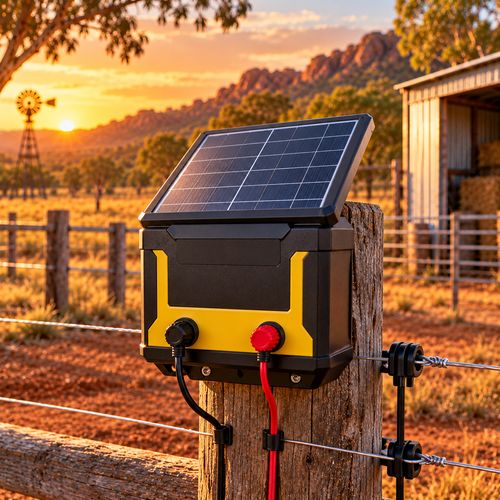 Solar electric fence energiser