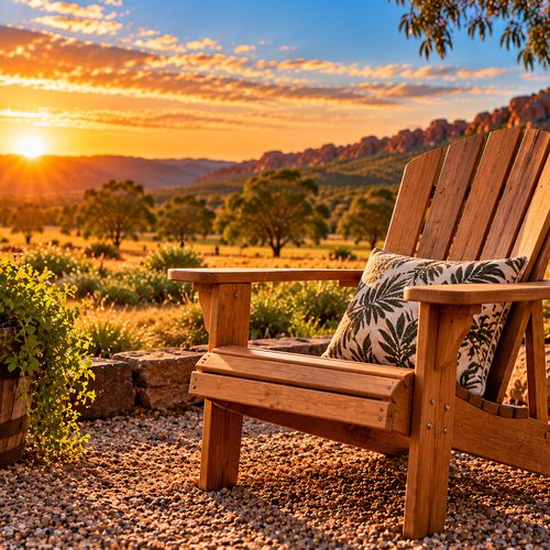 Outdoor timber chair