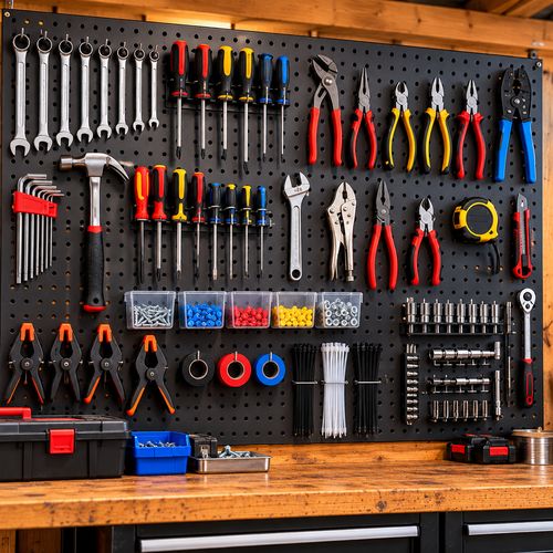 Pegboard tool organiser kit