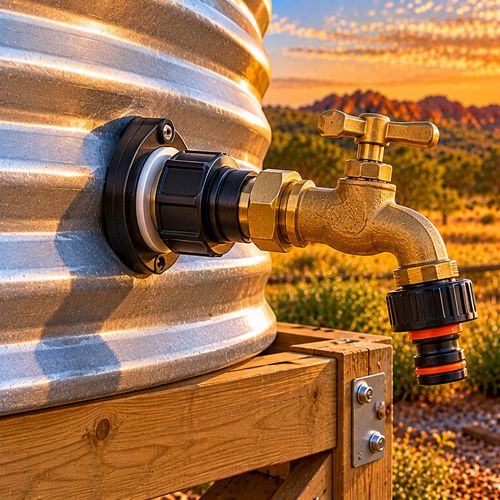 Brass tank tap & fittings