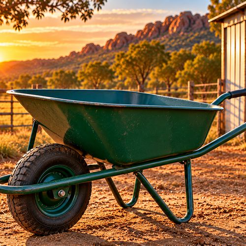 Steel wheelbarrow